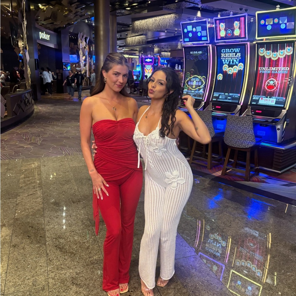 Strapless Red Ruched Jumpsuit for Women